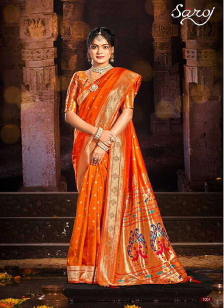 Purvika Paithani Saroski Vol 3 By Saroj Premium Silk Saree Wholesale Price In Surat